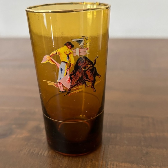 Set of 6 shot glasses (Matador) / Bull Fighting Shot Glasses Vintage Glasses - Picture 6 of 7